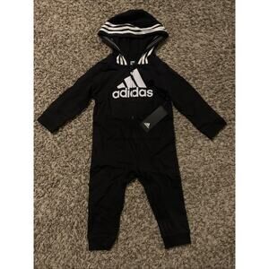 24 month Adidas Black Romper One Piece Unisex Full Zip